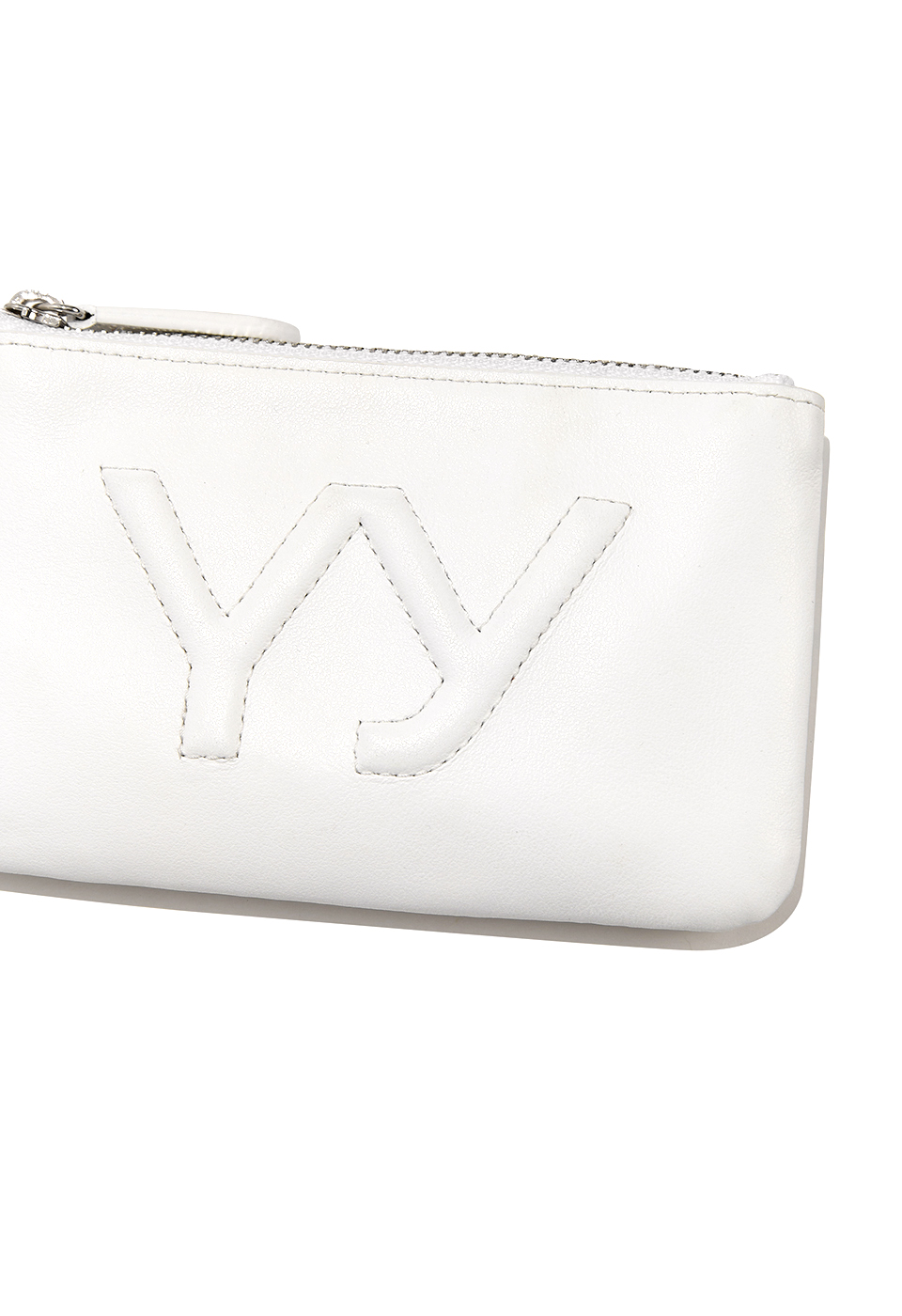 YY CHAIN WALLET WITH MIRROR, WHITE